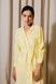 Midi dress-shirt, light yellow color