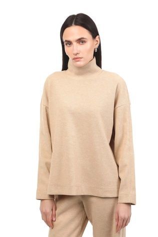 Beige wool-blend sweater, M