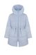 Medium length light blue down jacket, xs