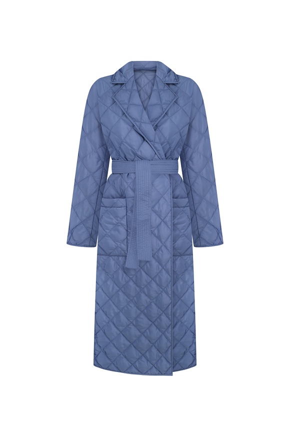 Demi-season coat, blue color