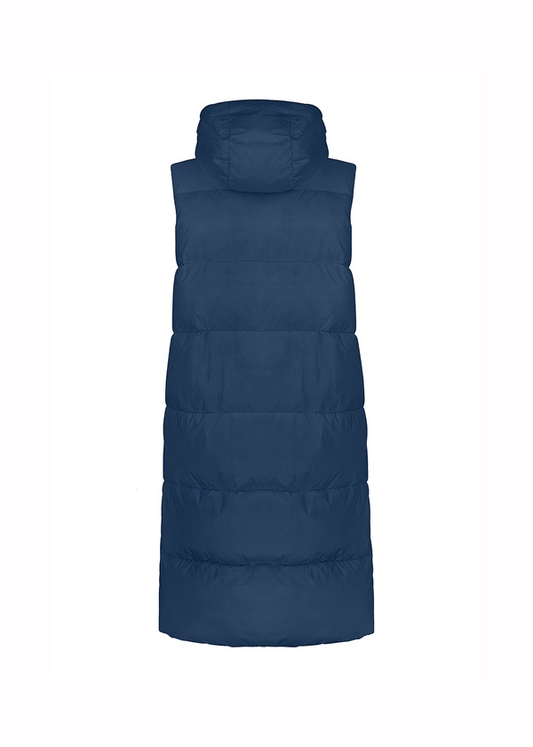 Oversized blue hooded vest