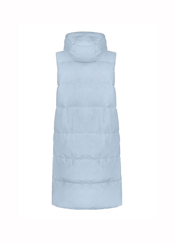 Oversized light-blue hooded vest