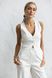 Linen vest, white with stripes s