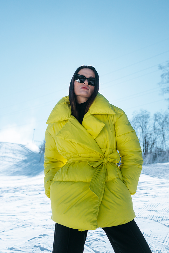 Puffer Jacket "Alexa" lemon color