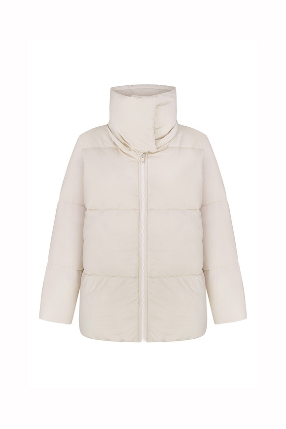 Down jacket, milk color