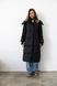 Warm winter down jacket "Dana" black color