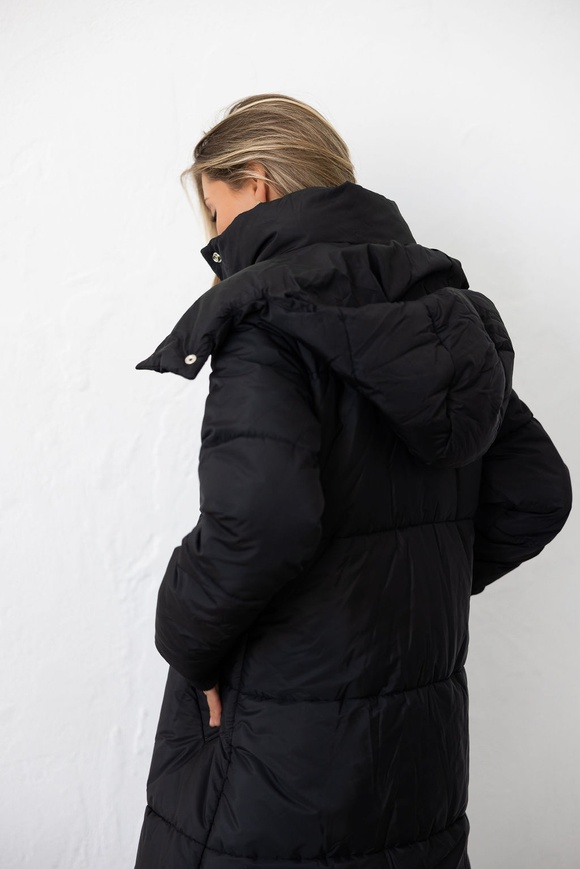 Warm winter down jacket "Dana" black color