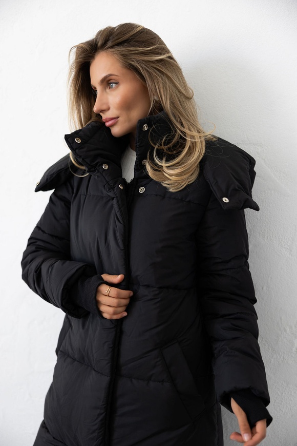 Warm winter down jacket "Dana" black color