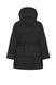 Medium length black down jacket, XS-S