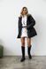 Black down jacket with a drawstring, M-L