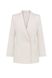 Linen double-breasted jacket, white