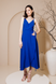 Blue wrap dress with straps, S