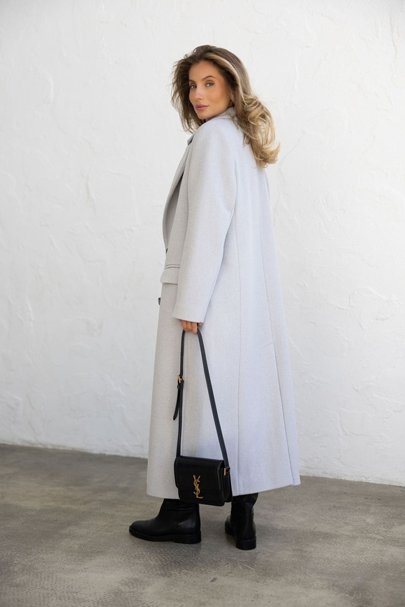 Double-breasted wool coat xxs