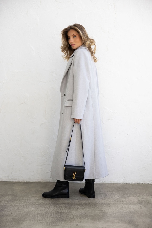 Double-breasted wool coat xxs