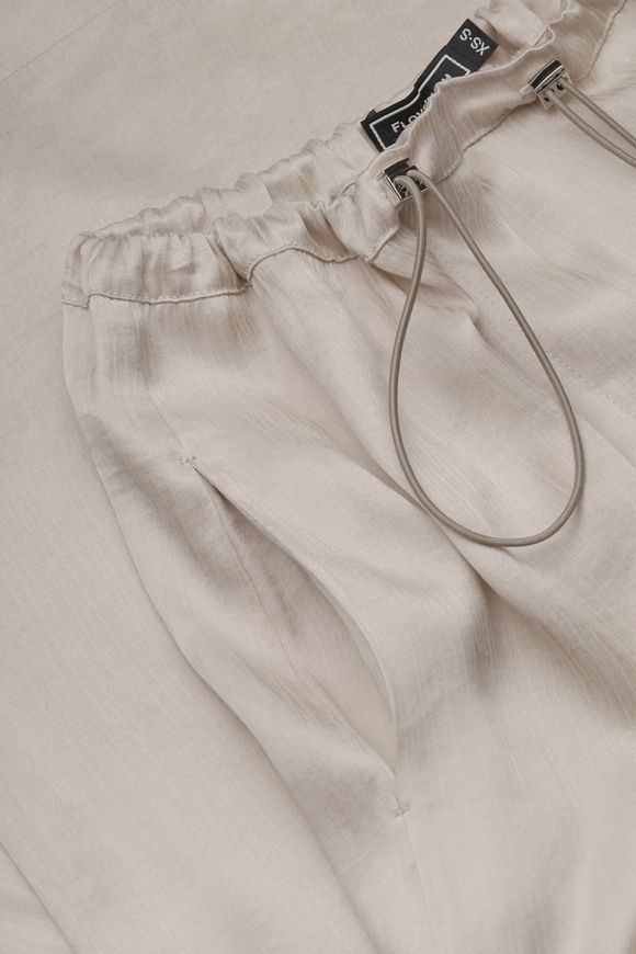 Cupro pants with drawstring, XS-s
