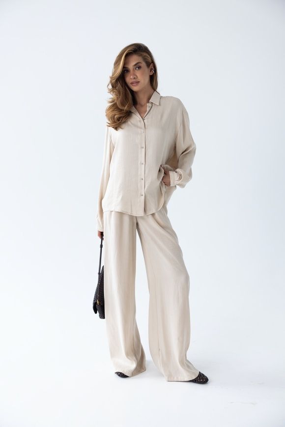 Cupro pants with drawstring, XS-s