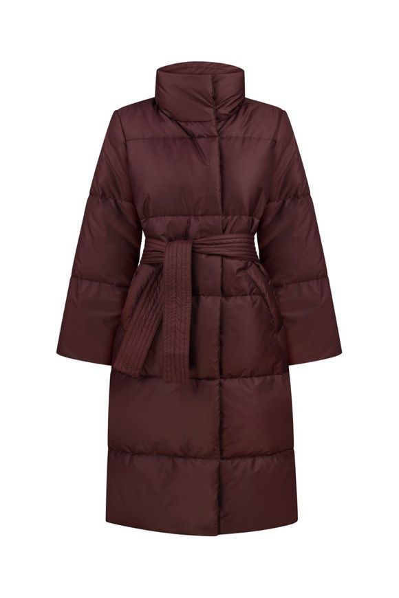 Dana burgundy hooded winter down jacket, XL