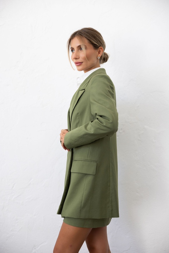 Double-breasted olive jacket, xs-s