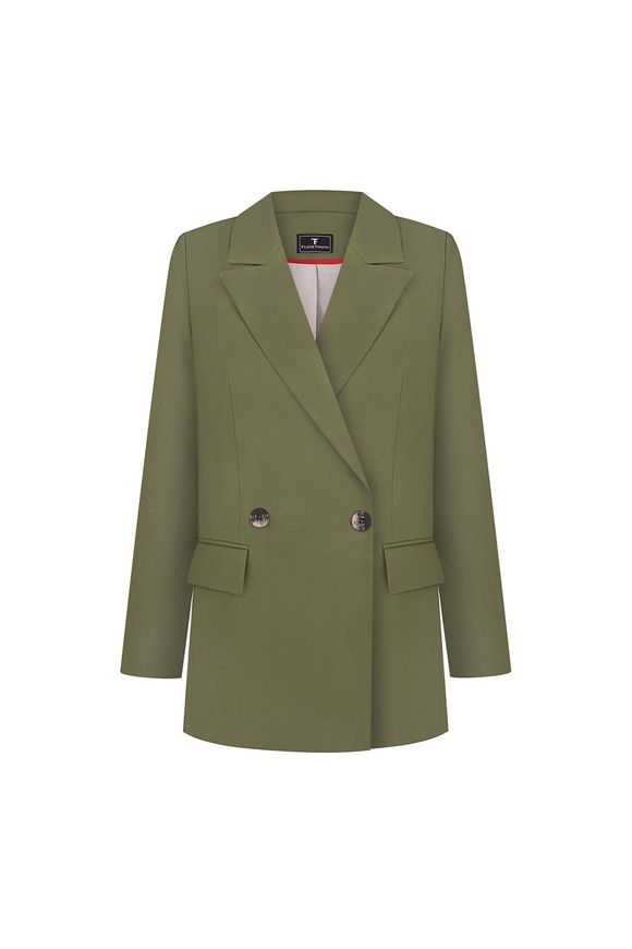 Double-breasted olive jacket, xs-s