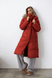 Dana terracotta hooded winter down jacket, XS