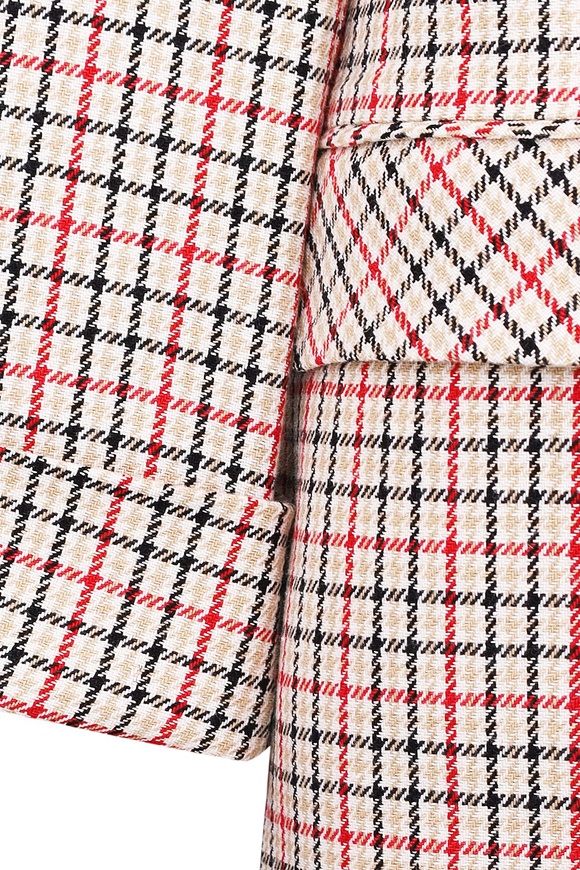 Red check jacket, M