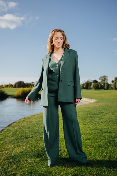 Wide trousers,  green xs