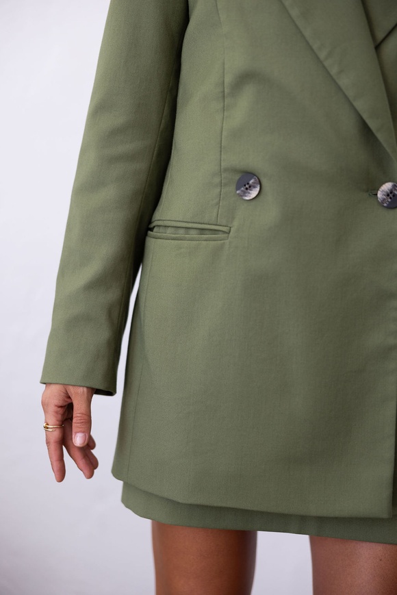 Olive suit with mini, xs-s