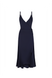 Navy blue wrap dress with straps