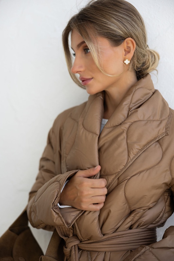 Demi-season jacket, caramel color xss