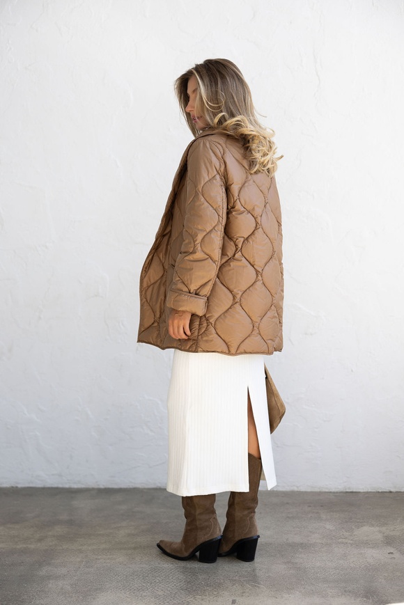 Demi-season jacket, caramel color xss