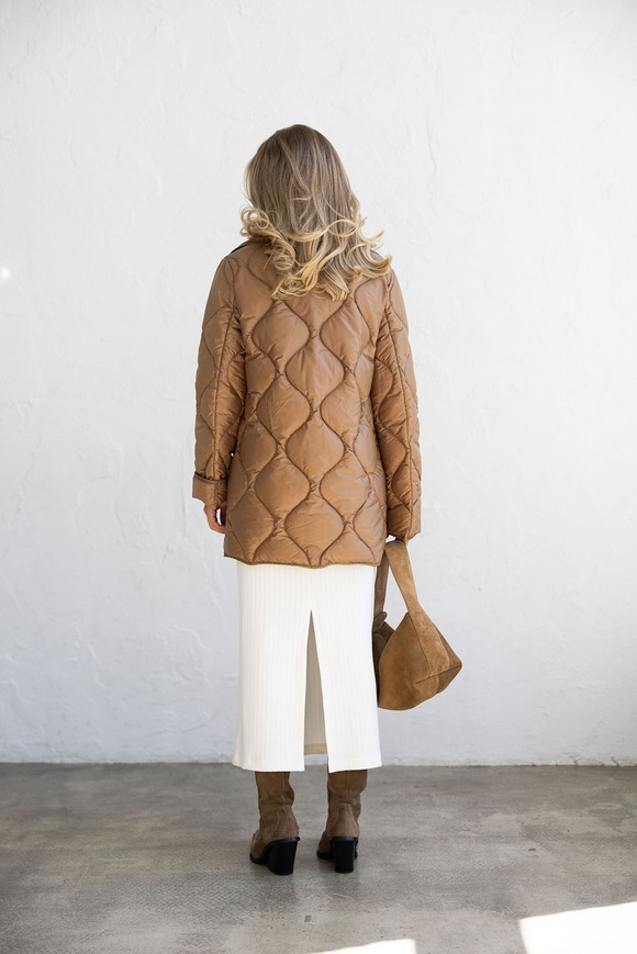 Demi-season jacket, caramel color xss