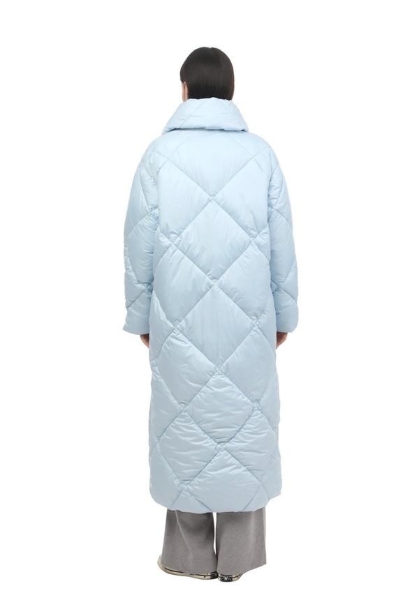 Warm winter down jacket "Sofi", light blue color