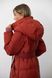 Warm winter down jacket "Dana" terracott color s