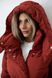 Warm winter down jacket "Dana" terracott color s