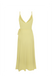 Wrap dress with straps, light yellow color