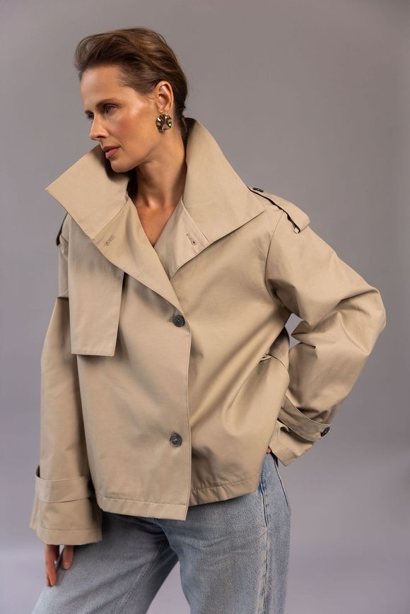 Cropped beige trench, XS-S