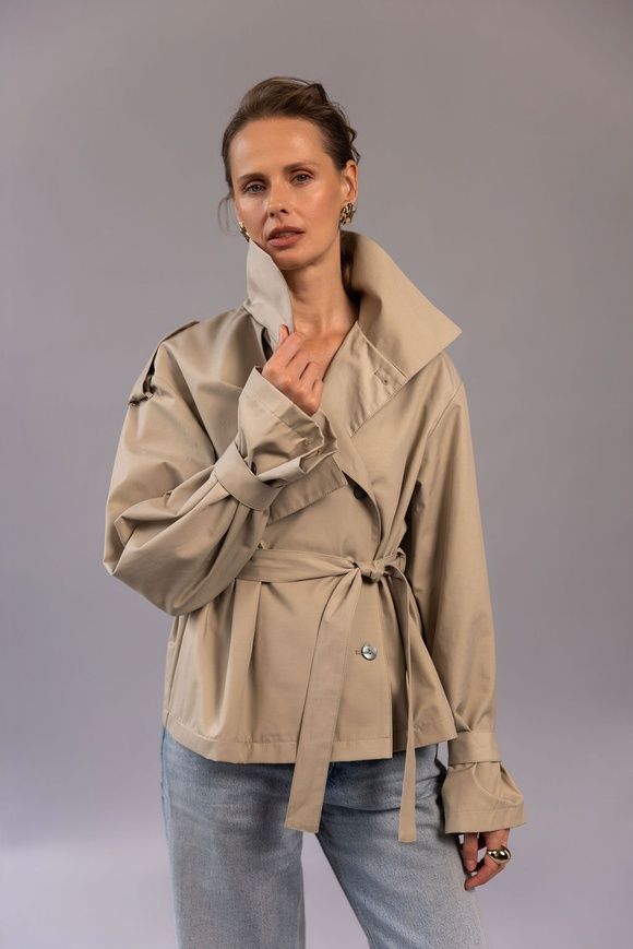 Cropped beige trench, XS-S