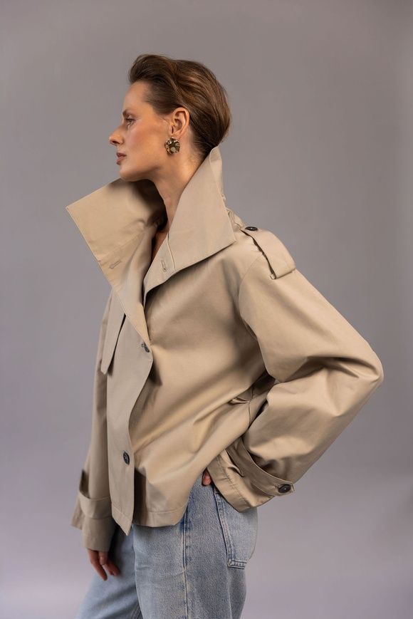 Cropped beige trench, XS-S