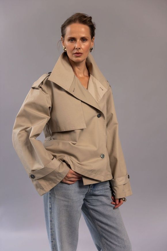 Cropped beige trench, XS-S