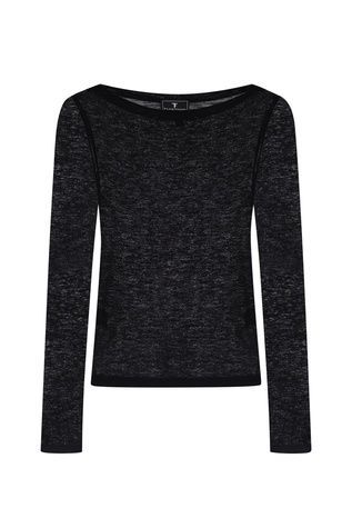 Long sleeve modal, black xxl