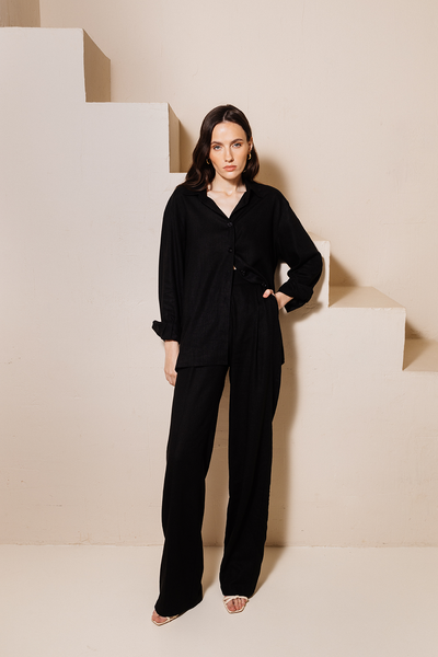 Black linen suit xl-xxl