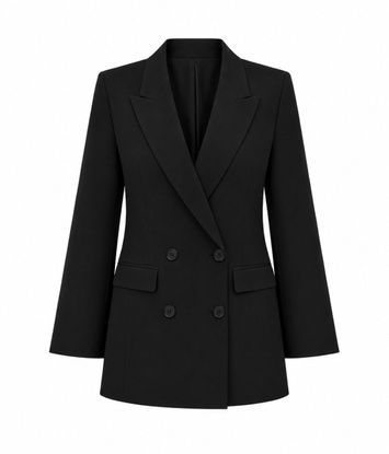 Жакет льняной двухбортный черный, XL JK002LW фото