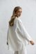 White linen shirt with embroidery m-l