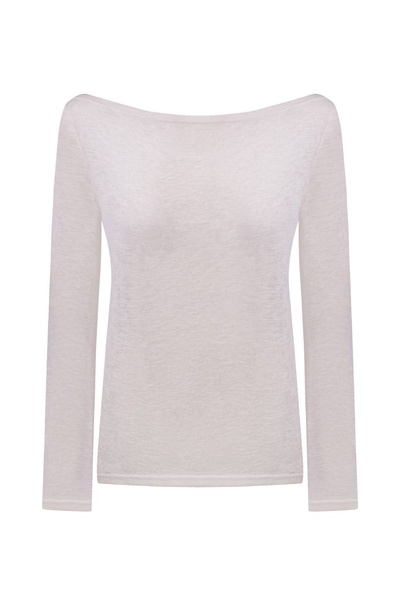 Long sleeve modal, white s