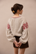 Women's gray embroidered shirt Dahlia, XS-S