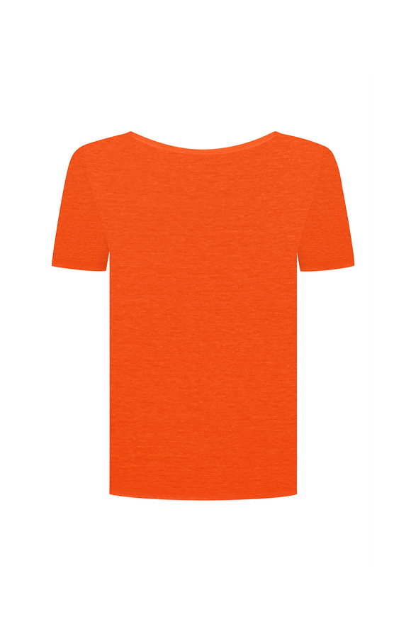 Linen T-shirt, orange color