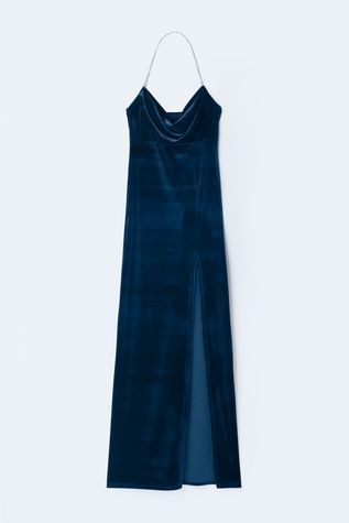 Dress with a chain strap, s