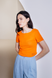 Linen T-shirt, orange color