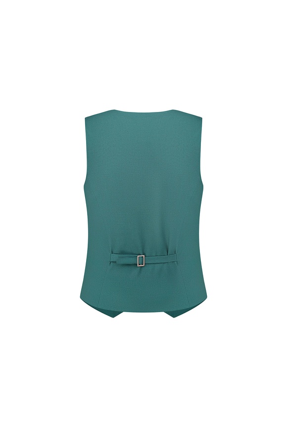 Vest fitted dark-green, L